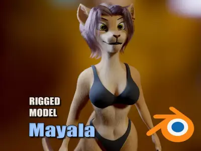Mayala Anthro Lioness 3D model