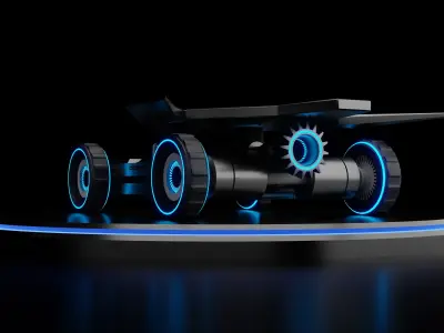 sci-fi skateboard 3D model