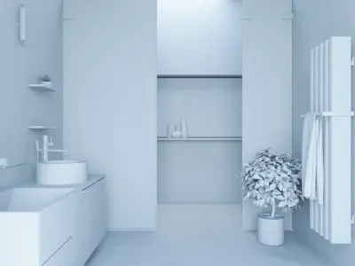 Bathroom Corona C4D 3D model
