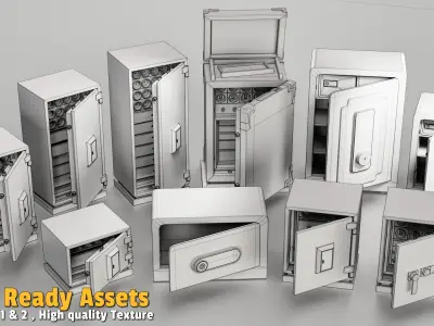 10 Safe Game Asset Low-poly 3D model