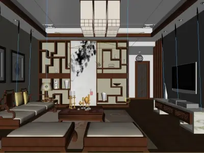 Luxury living room  3D model