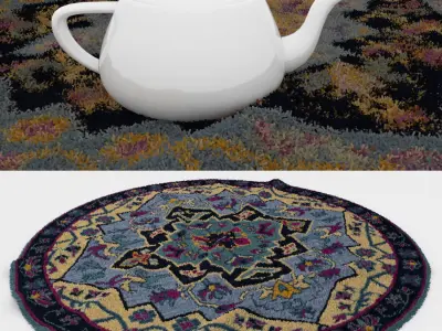 Round Rug Set 38 3D model