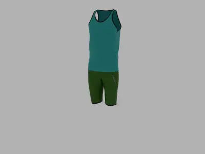 Sport Suit Low-poly 3D model 3
