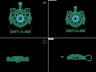 FASION PENDANT 3D model 8