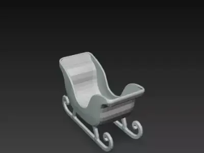 3D Christmas Sleigh Model Festive Holiday Scene 3D print model