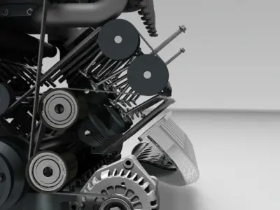 W16 Engine Muscle 3D print model