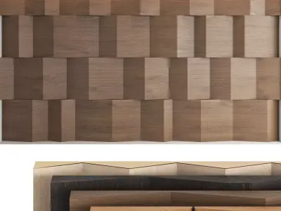 Decorative wall panels set 26 3D model