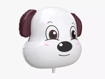 Foil decoration balloon 02 Dog 3D model