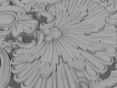 Central decor ornament for furniture 3D model 817