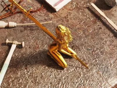 Impaled girl 3D print model