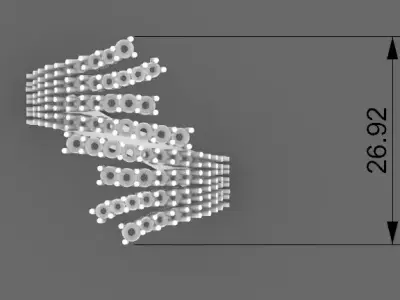  Leo Pizzo band ring with diamonds 3D print model