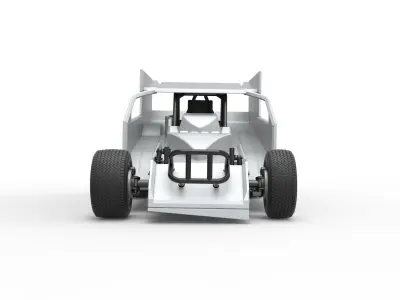 Northeast Outlaw Dirt Modified stock car Scale 1 to 25 3D print model