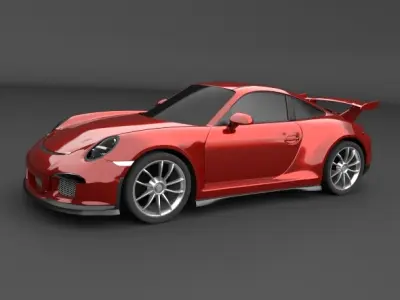 Porsche Carrera 911 GT3 sports car restyled 3D model