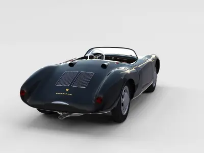 Porsche 550 Spyder black rev 3D model