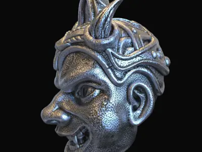  skull pendant jewelry Demon  vol2 3D print model