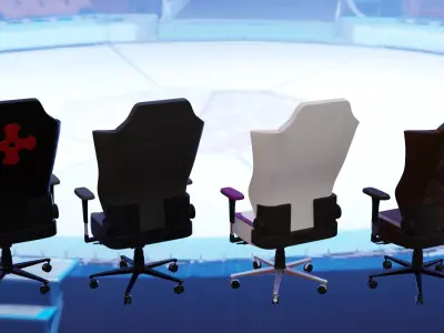 Gaming Chair Low-poly 3D model