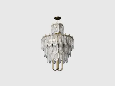 Japanese Art Deco chandelier 3d model 3D model
