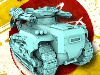 Hippo Modular Battle Tank 3D print model