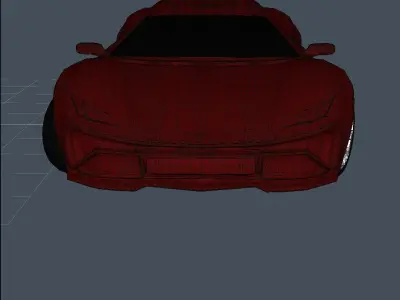 Avtomobil dizayni  Low-poly 3D model