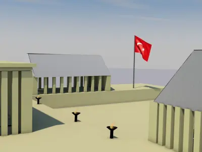 Anitkabir Architectural C4D Ataturk Aniti 3D model