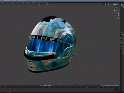 F1 Gasly Helmet 2024 3D model