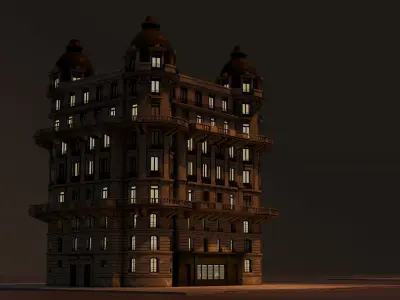 Parisian Haussmann Apartment Building 3D model