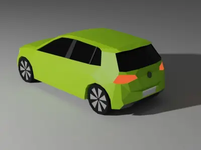 Low Poly VW Golf Low-poly 3D model