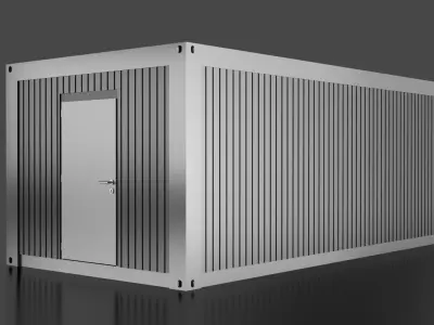 Office Container Set Low-poly 3D model