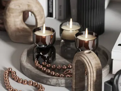 pampas decorative set 004 3D model