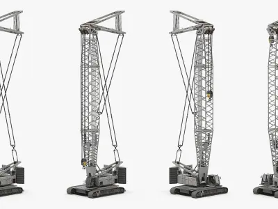 Generic Crawler Crane Rigged 3D model