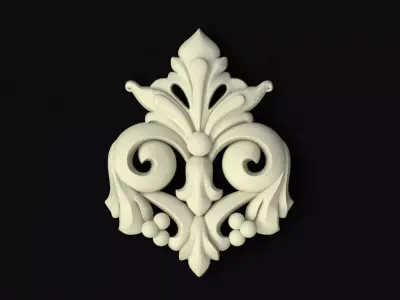 Central decor ornament for furniture 3D model 551