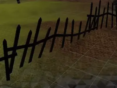 Old fence - stylized lowpoly Free 3D model