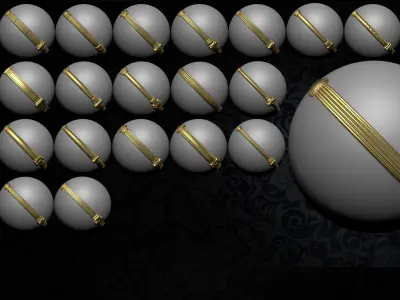 4k Classic Column Brushes   3D model