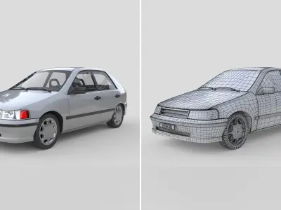 Generic Classic Hatchback 1993 3D model