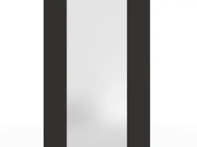 Large Wooden Wall Mirror Low-poly 3D model