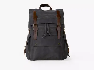  Backpack Iceland Black Low-poly 3D model