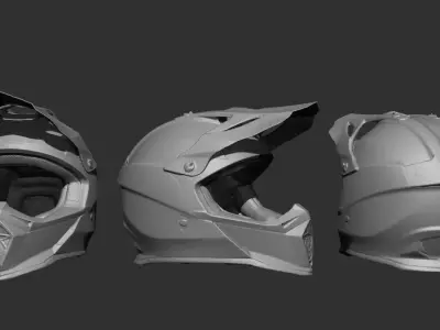 LS2 MX437 Motocross Helmet 3D Model 3D model