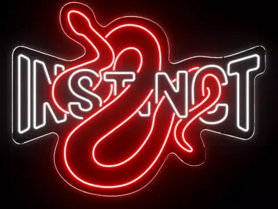 Instinct Neon Sign 3D model