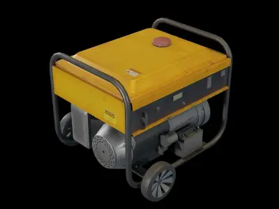 Electric Power Generator Low-poly 3D model
