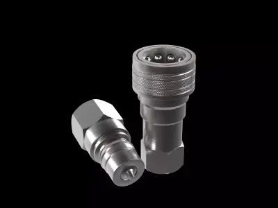 Hydraulic connectors 3D model