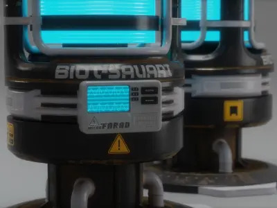 SciFi Electromagnetic Generator Free low-poly 3D model