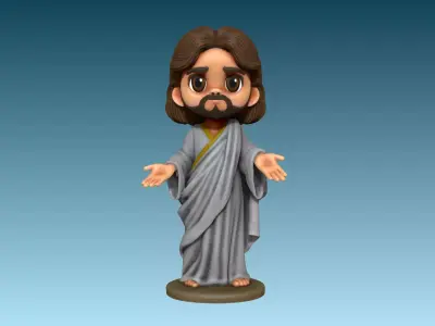 Mini figurine of Jesus 3D print model