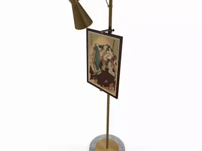 Metal picture stand 3D model