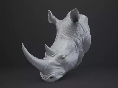 Rhinoceros Bust - Animal Figurine 3D print model
