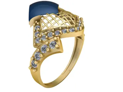 Stylish Wedding Ring 3d Printable Model 3D print model