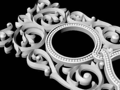 Central decor ornament for furniture 3D model 517