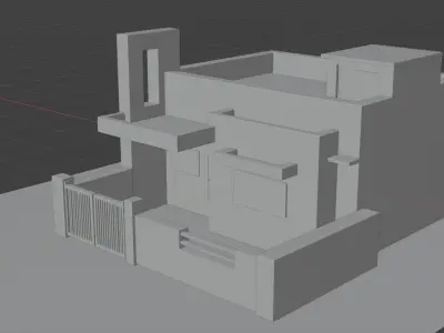   House    for quick animations and Games  Free 3D model