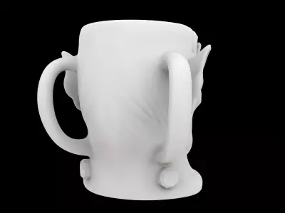 Gargoyle Cup Pot 3D Printable Model 3D print model