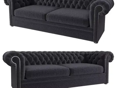 Chesterfield Rochester Sofa 3D Model 3D model