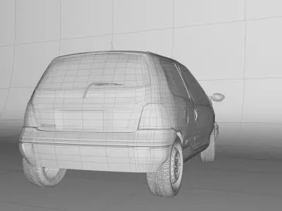 Twingo French Car 3D Model 3D model